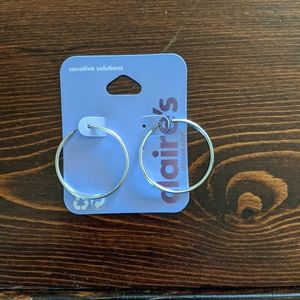 Silver hoops from Claire's